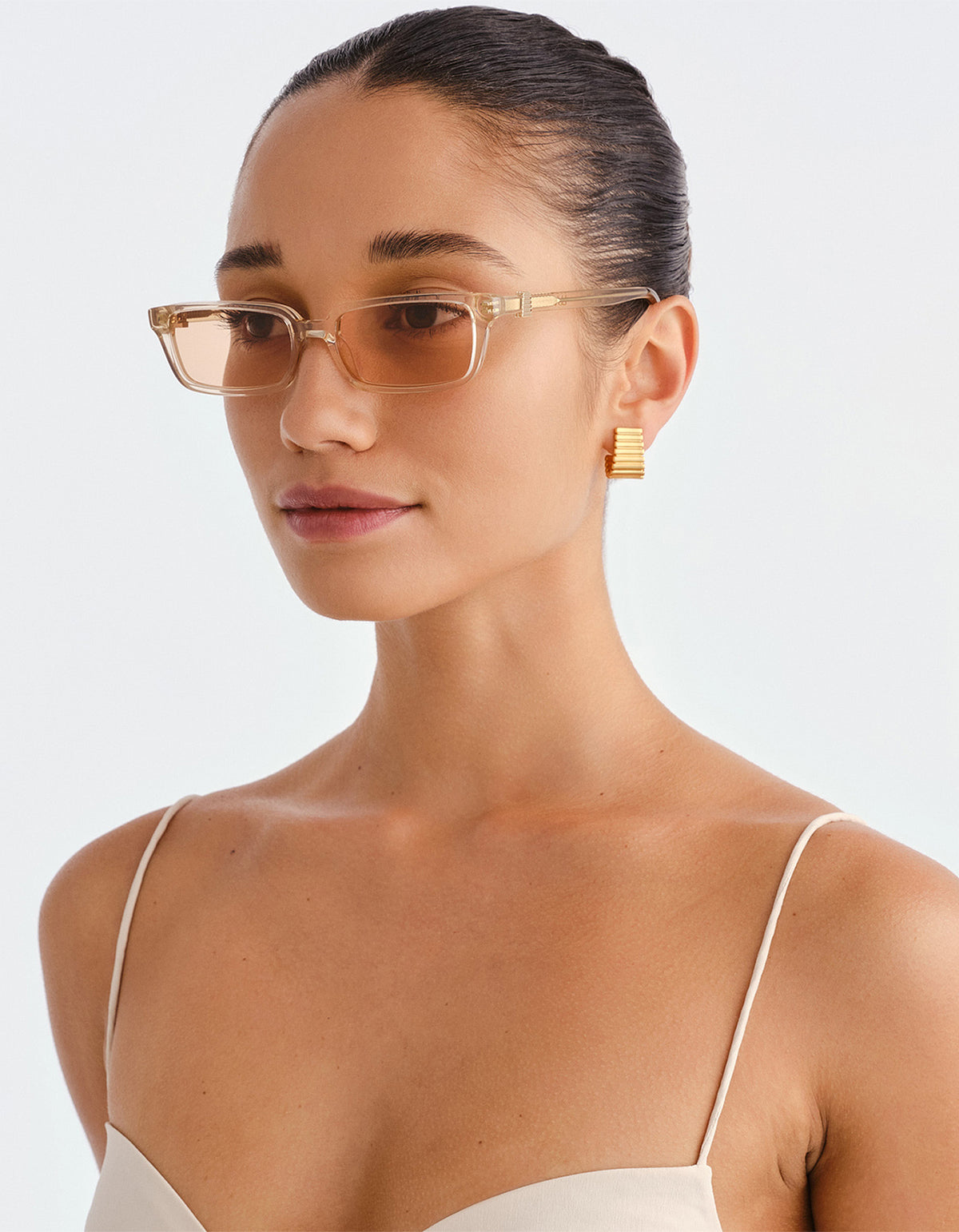 The Phoebe Luxe - Peach Nude/Amber Tint
