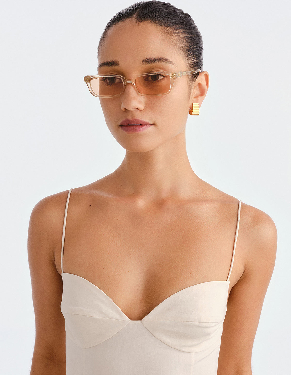 The Phoebe Luxe - Peach Nude/Amber Tint