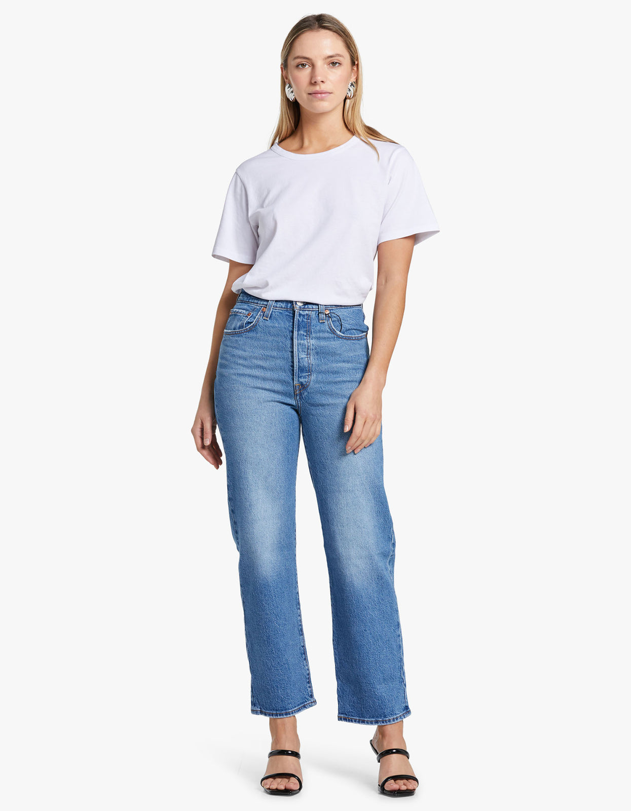 Levi's Ribcage Straight Ankle Jeans Neo Dark  Levis ribcage straight ankle  jeans, Ribcage straight ankle jeans, Levi