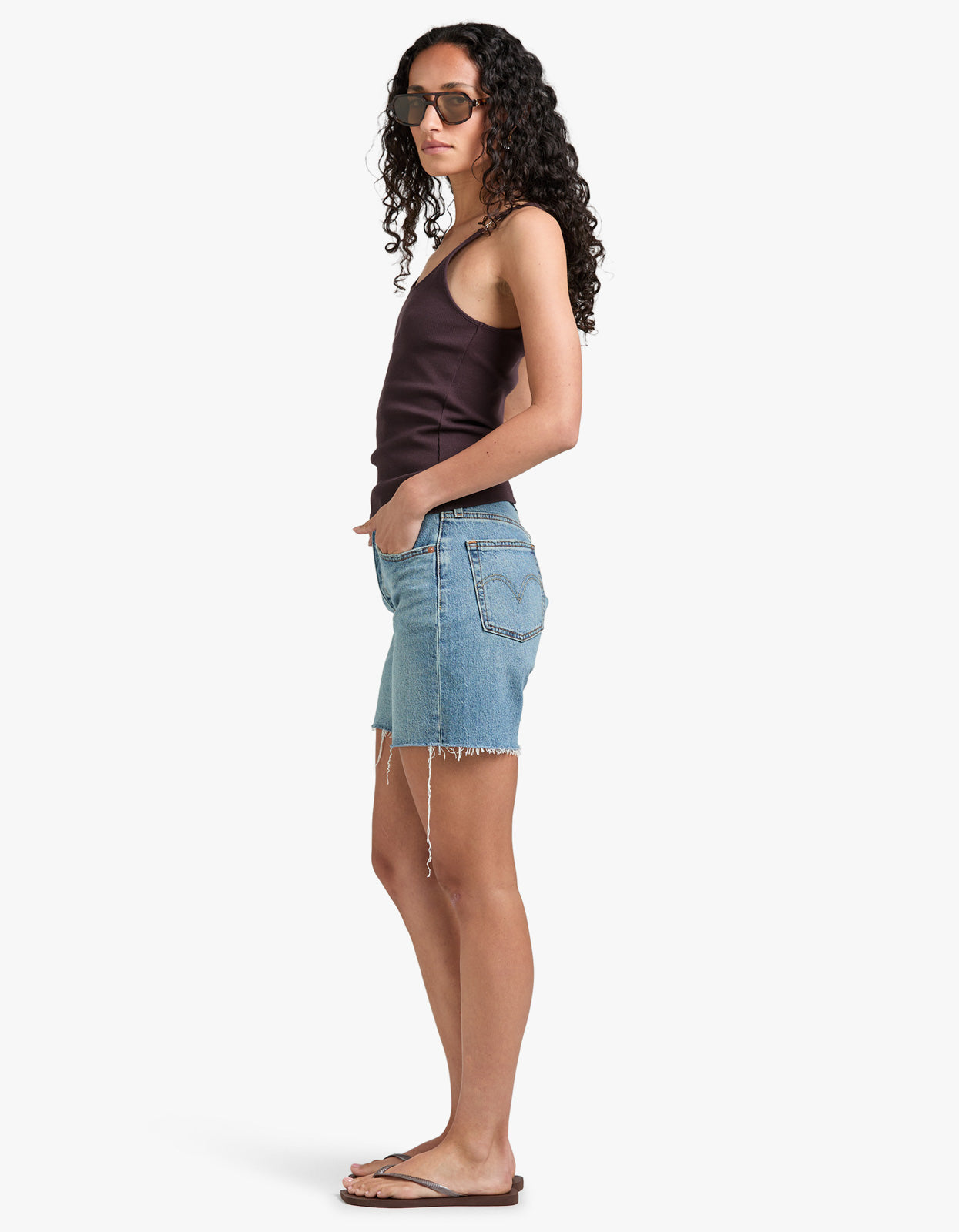 501 Mid Thigh Short - Ticked And Untied