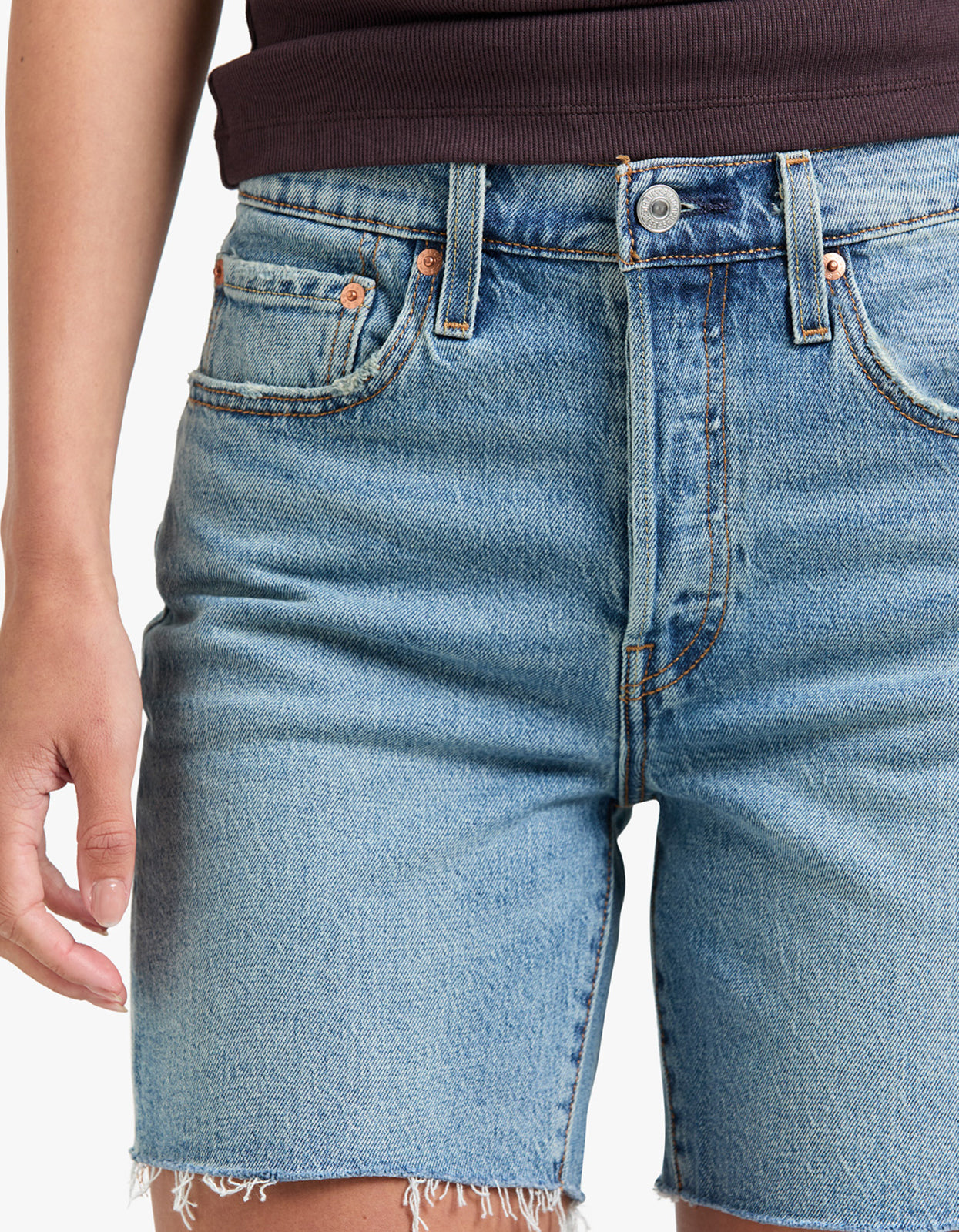 501 Mid Thigh Short - Ticked And Untied