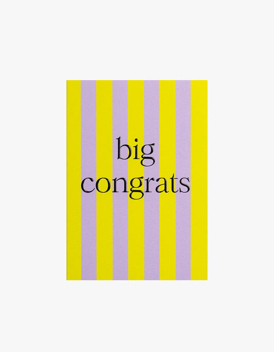 Big Congrats Card - Yellow