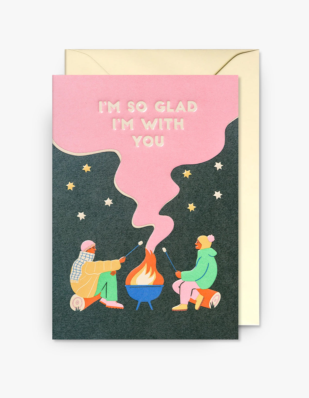 Im So Glad Im With You Card - Pink