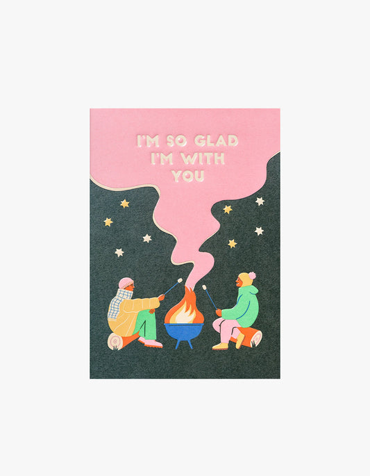 Im So Glad Im With You Card - Pink