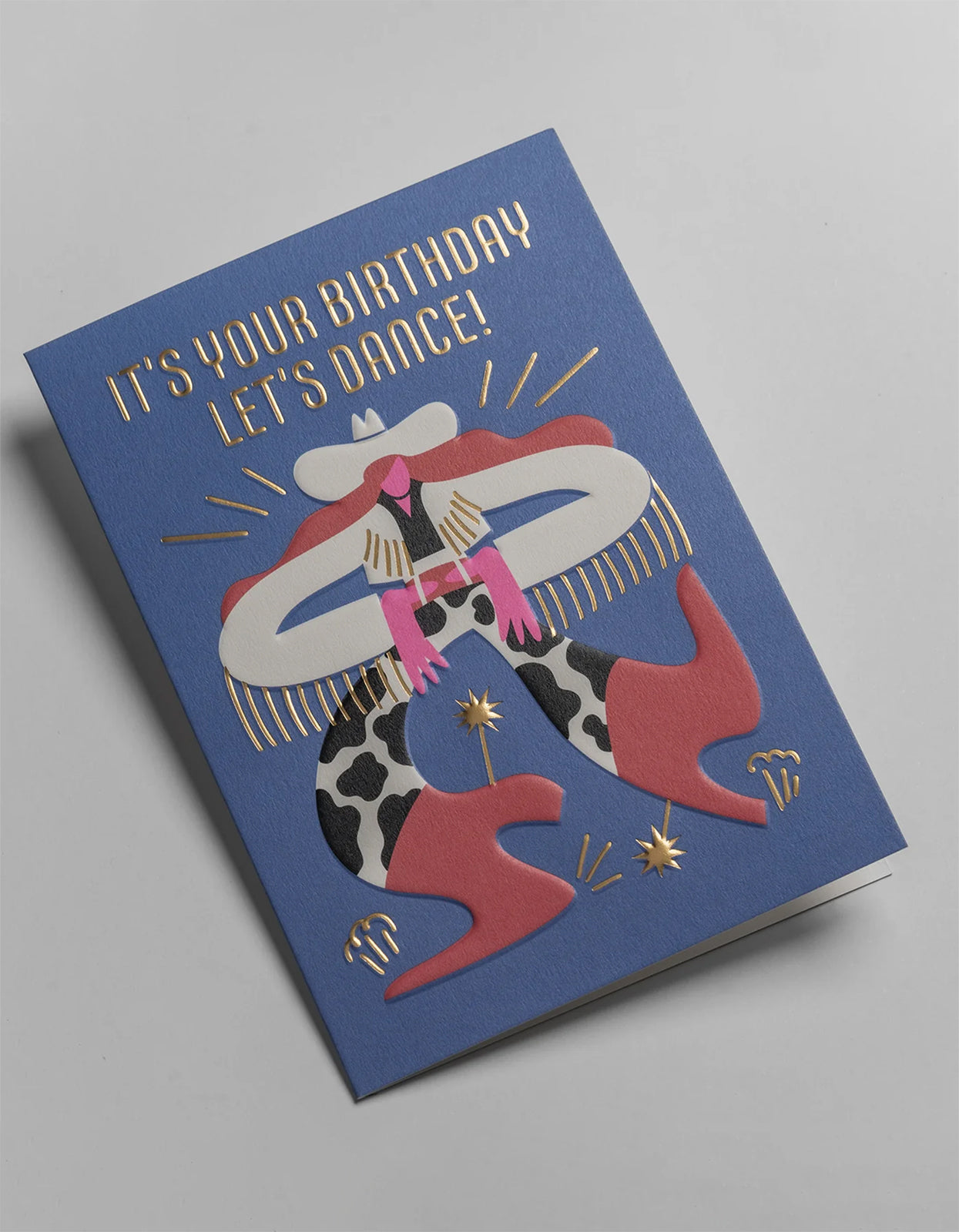 Its Your Birthday Lets Dance Card - Blue
