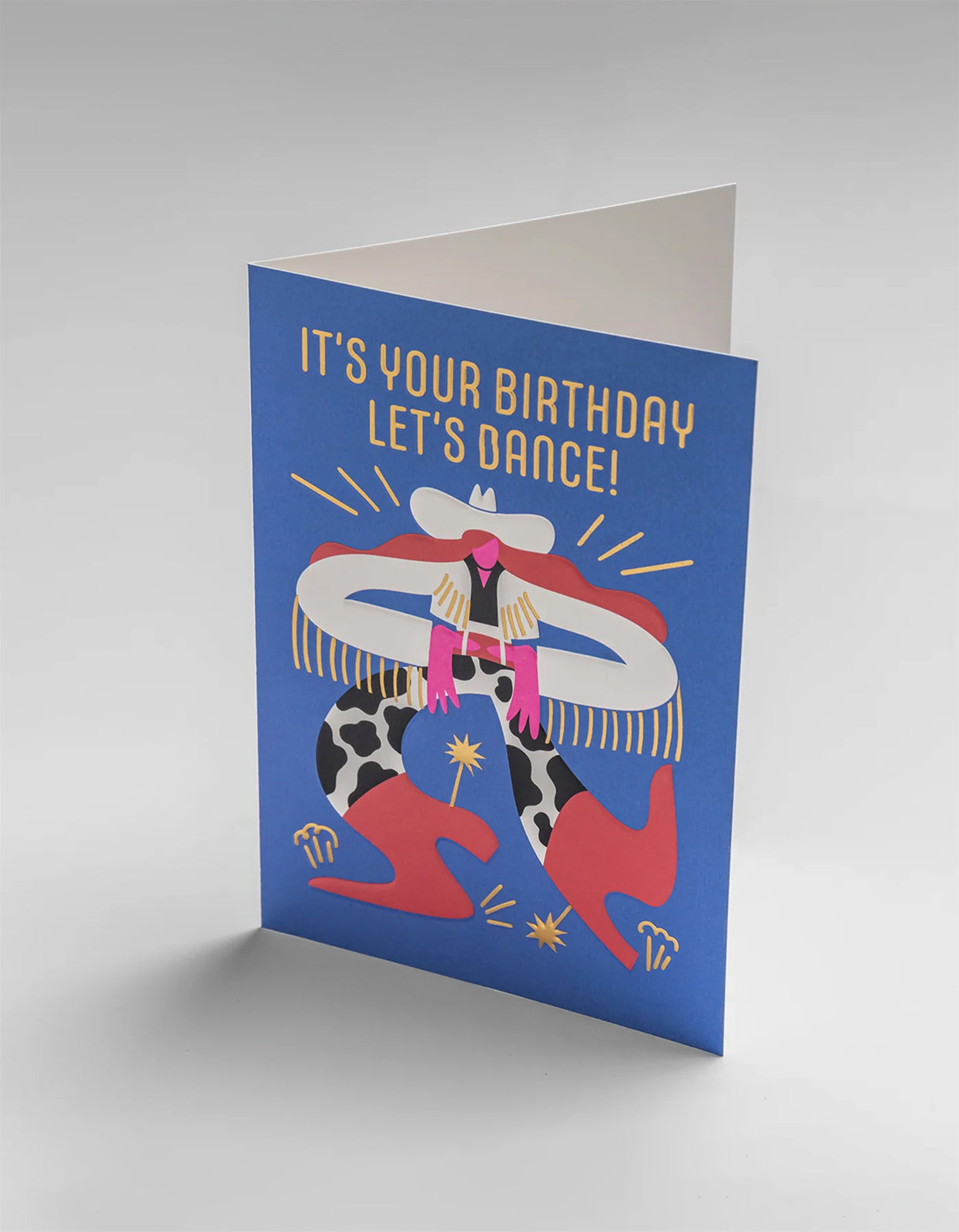 Its Your Birthday Lets Dance Card - Blue
