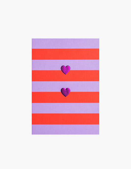 Love Hearts Card - Purple