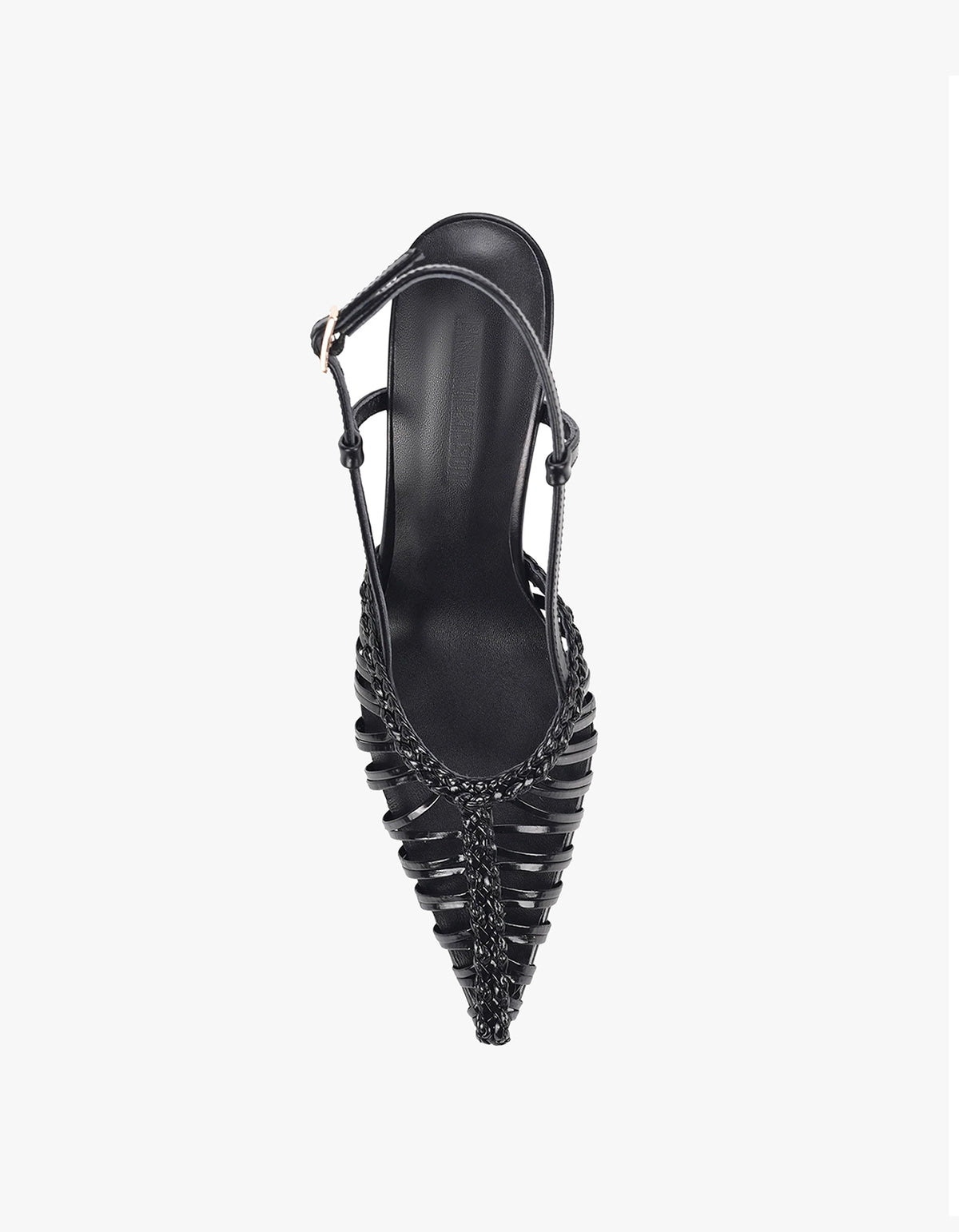 Myrtle Pump - Black Braided Leather