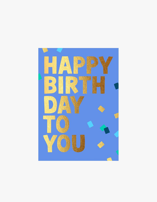 Birthday Confetti Card - Blue