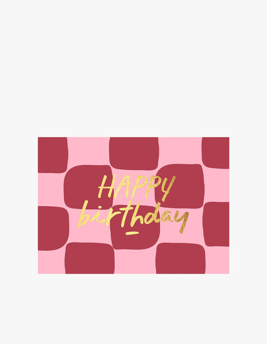Check Cherry Birthday Card - Cherry