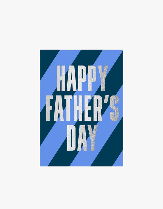 Father's Day Stripe Card - Silver