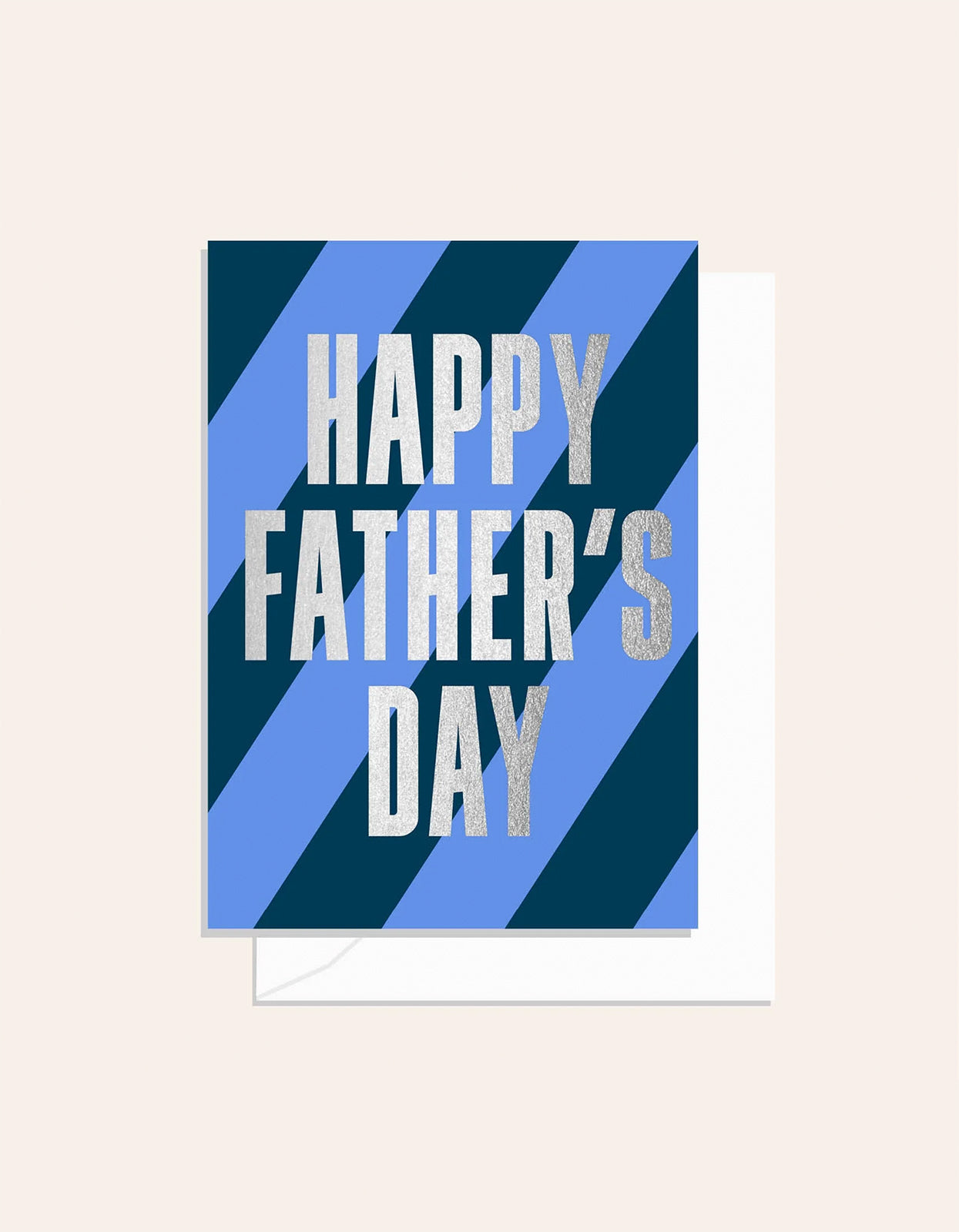Father's Day Stripe Card - Silver