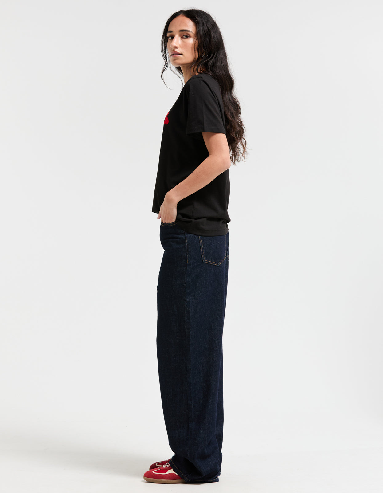 Love Club Tee - Black/Red