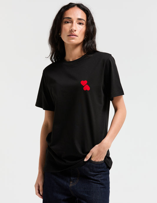 Love Club Tee - Black/Red