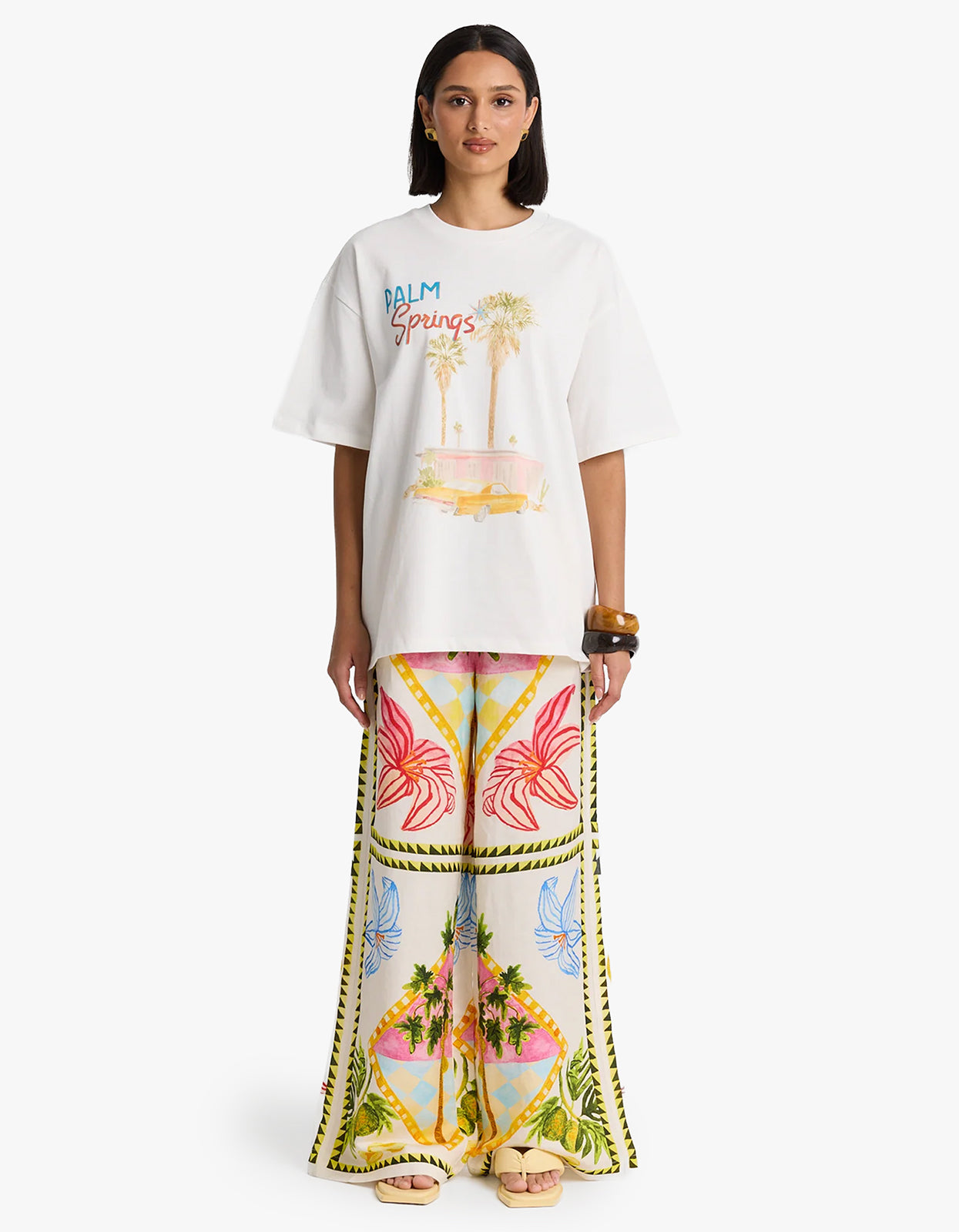 Palm Spring Oversize Tee - White