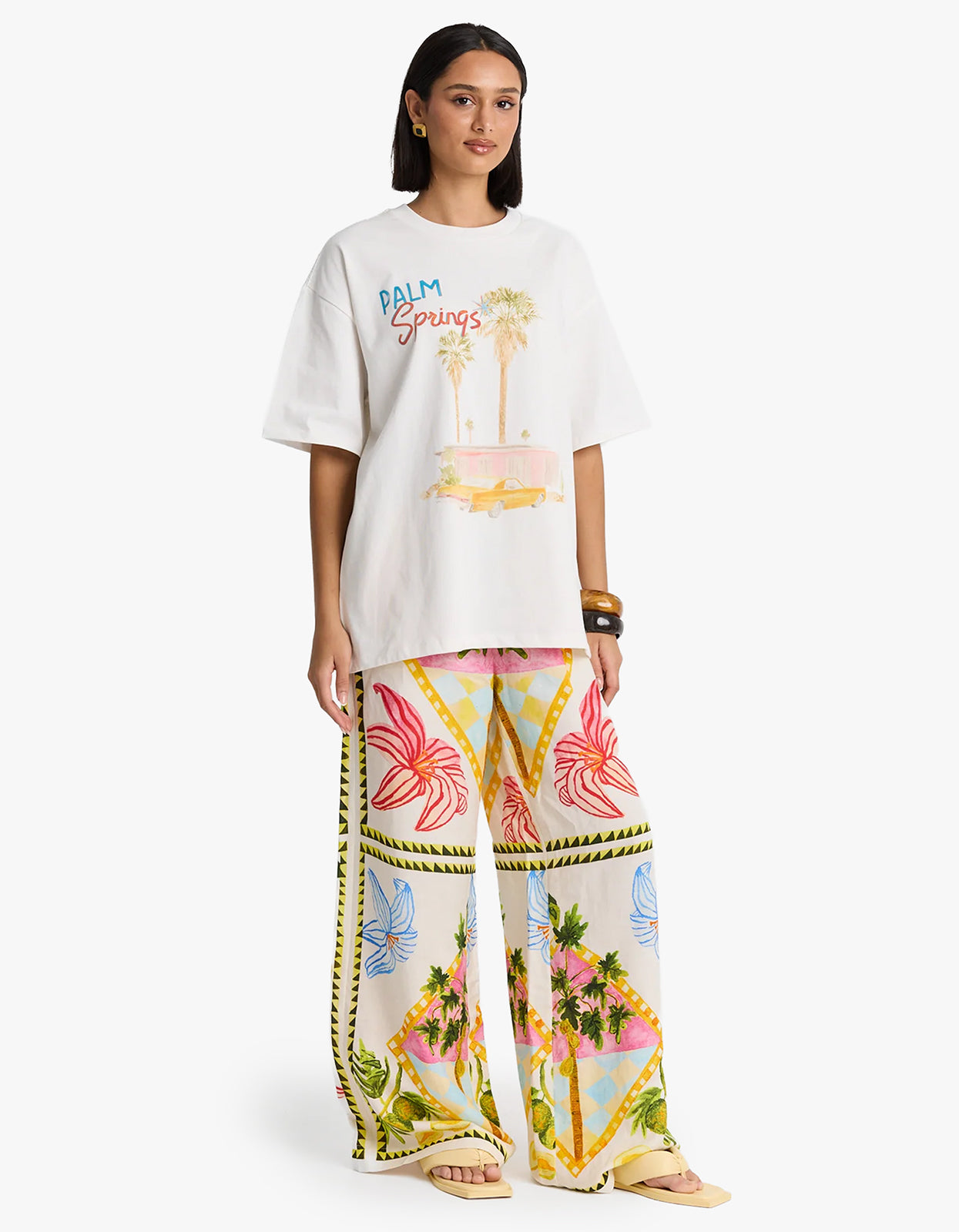 Palm Spring Oversize Tee - White