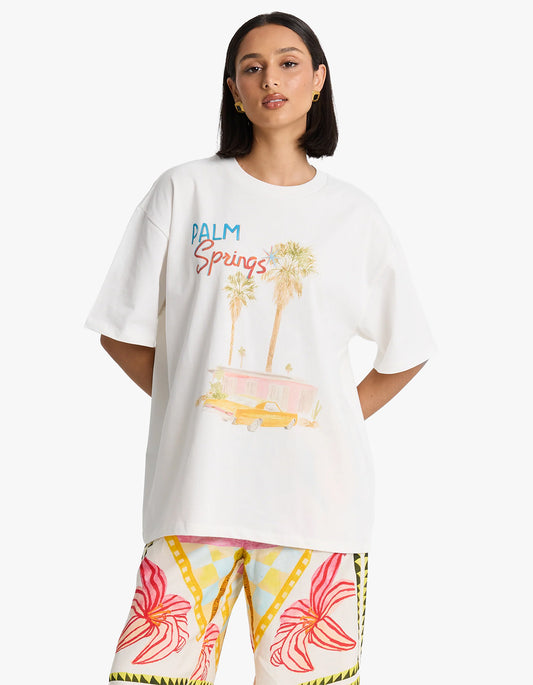 Palm Spring Oversize Tee - White