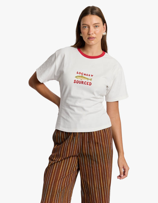 Locally Sourced Fitted Tee - Off White