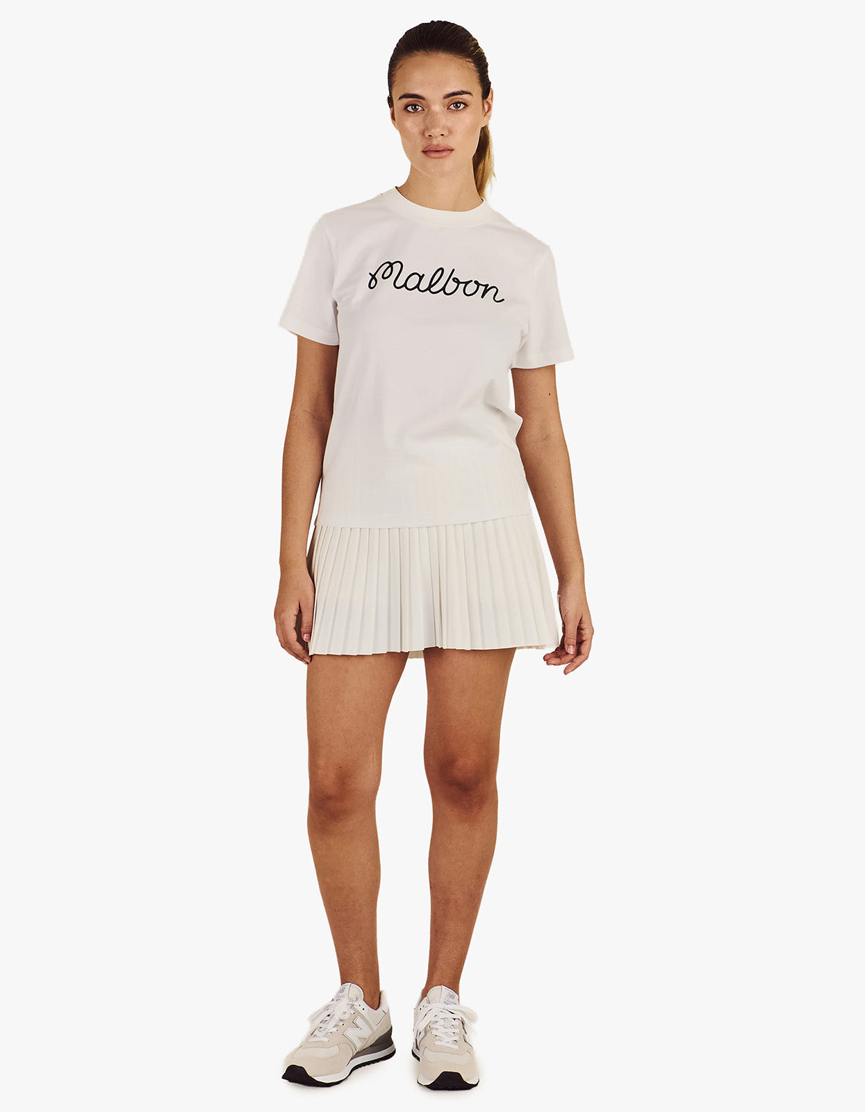Cosette Script Tee - White