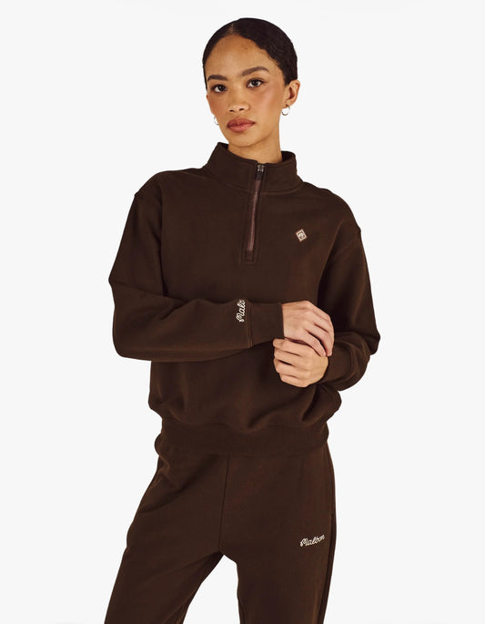 Delilah Diamond Sweatshirt - Brown