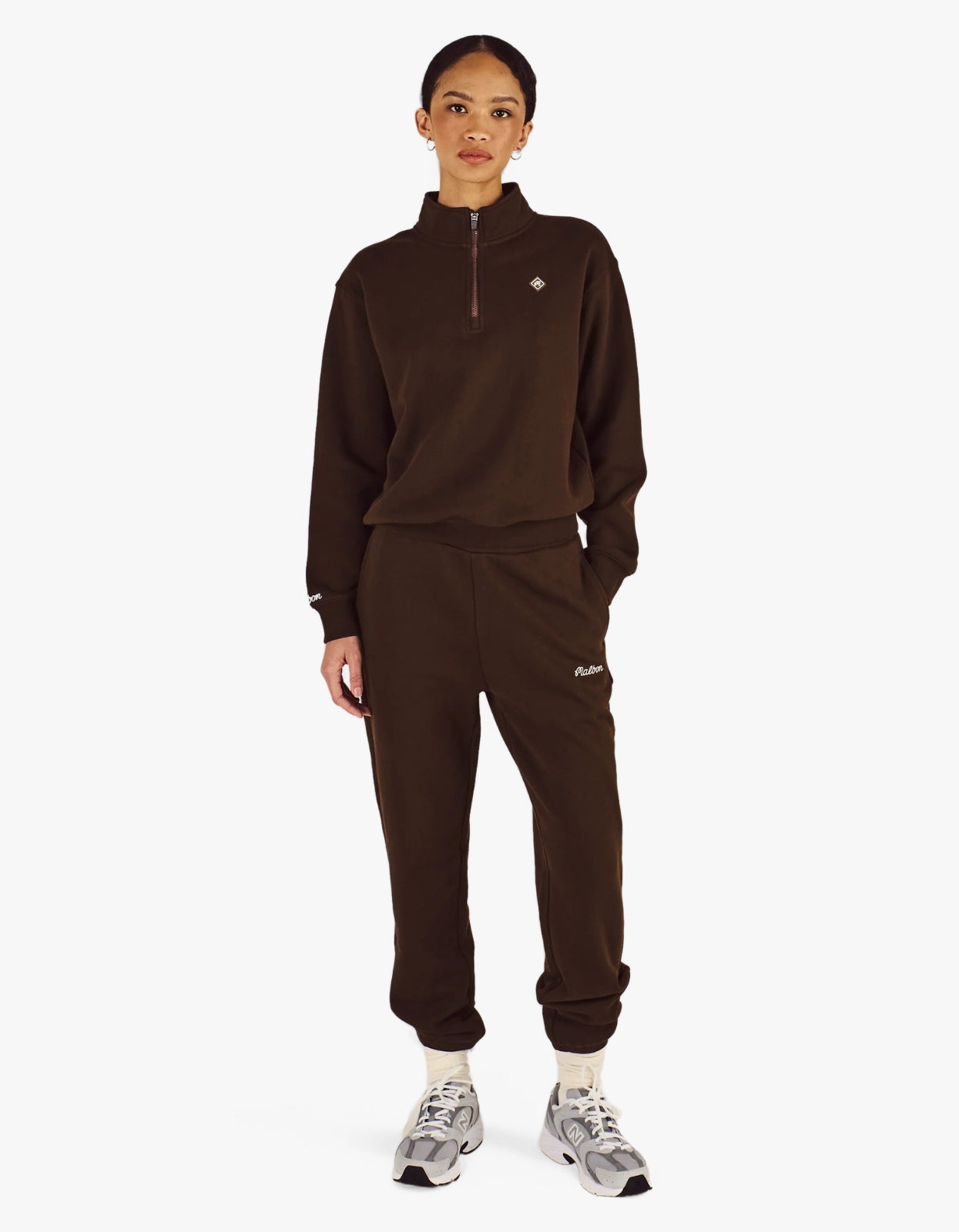 Delilah Diamond Sweatshirt - Brown