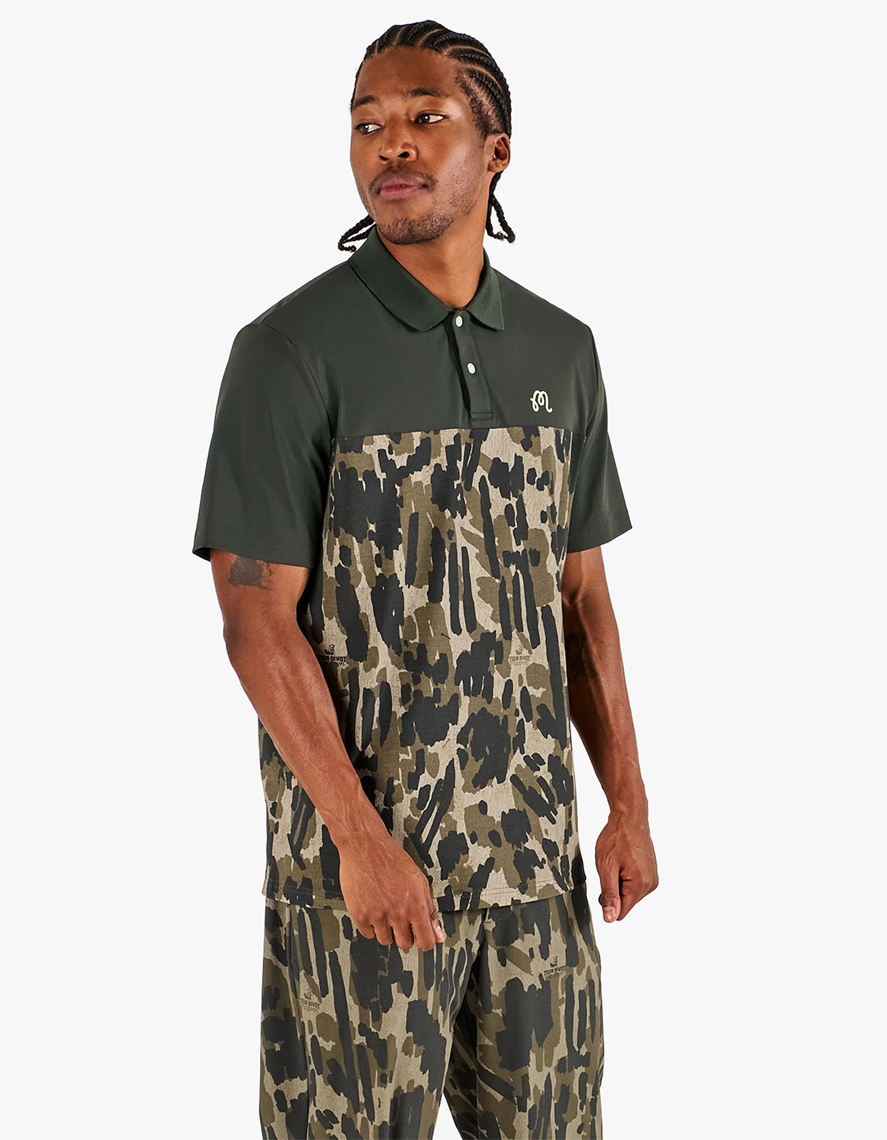 Tour Divot Camo Polo - Bark Camo