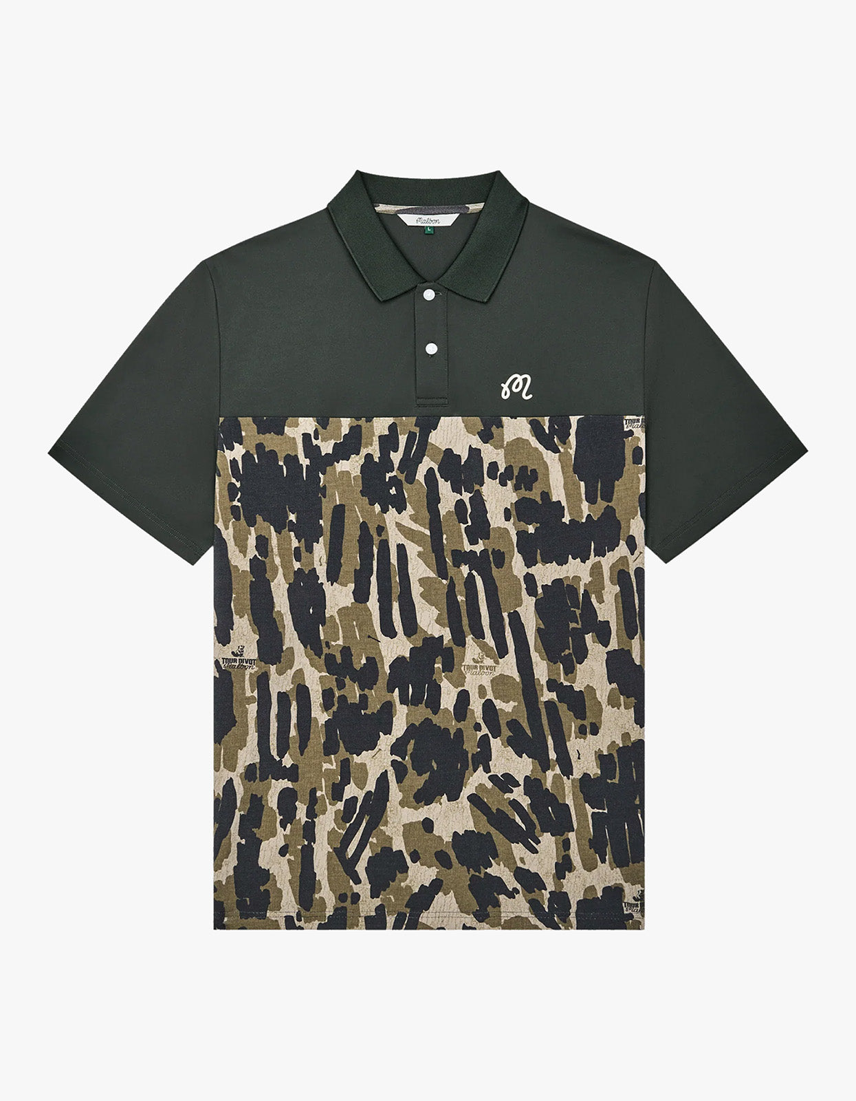 Tour Divot Camo Polo - Bark Camo