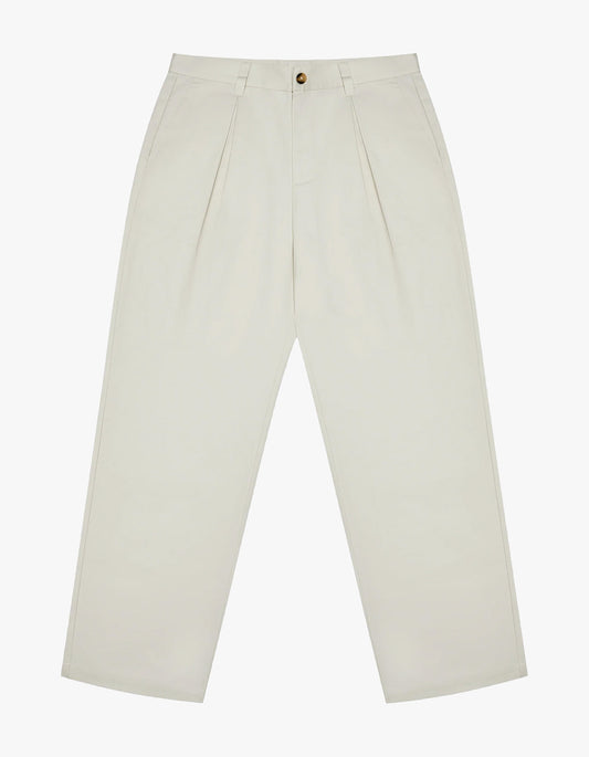 Reverse Pleat Trouser - Ivory