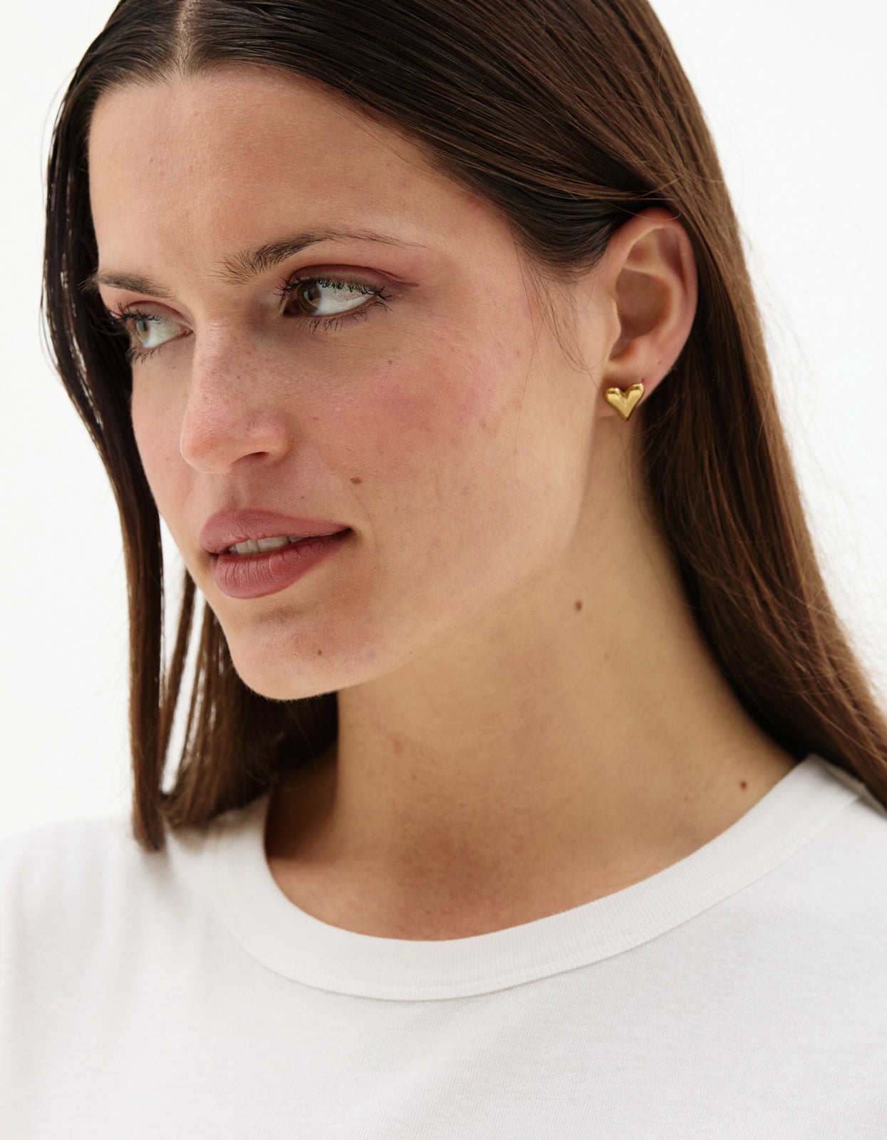 Clara Heart Earrings - Gold Plated