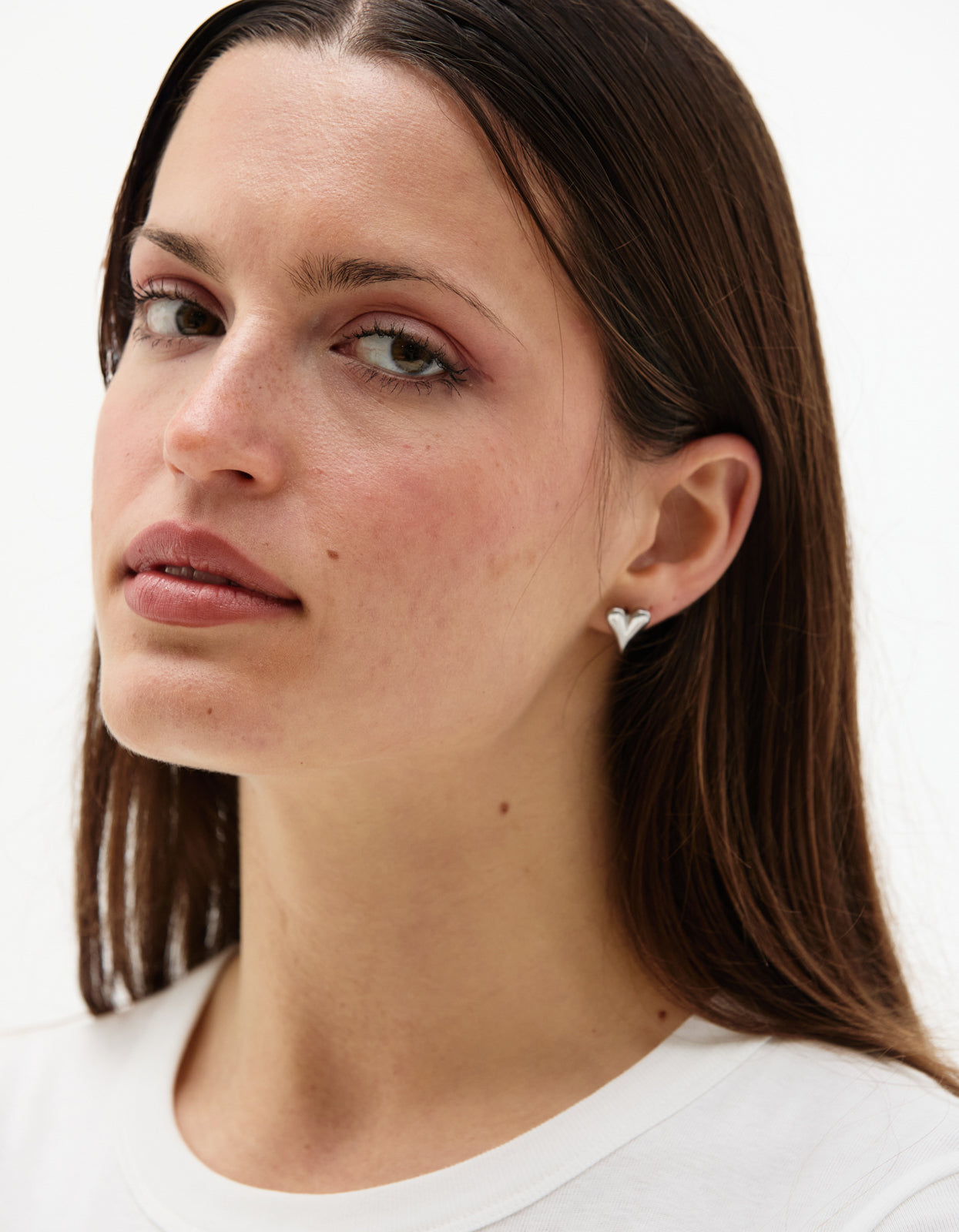 Clara Heart Earrings - Silver Plated