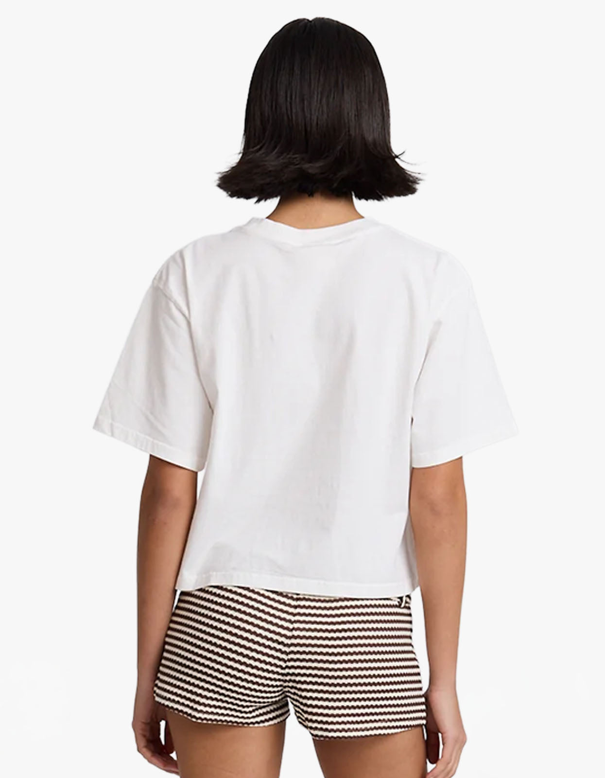 Tiramisu Boxy Crop Tee - White