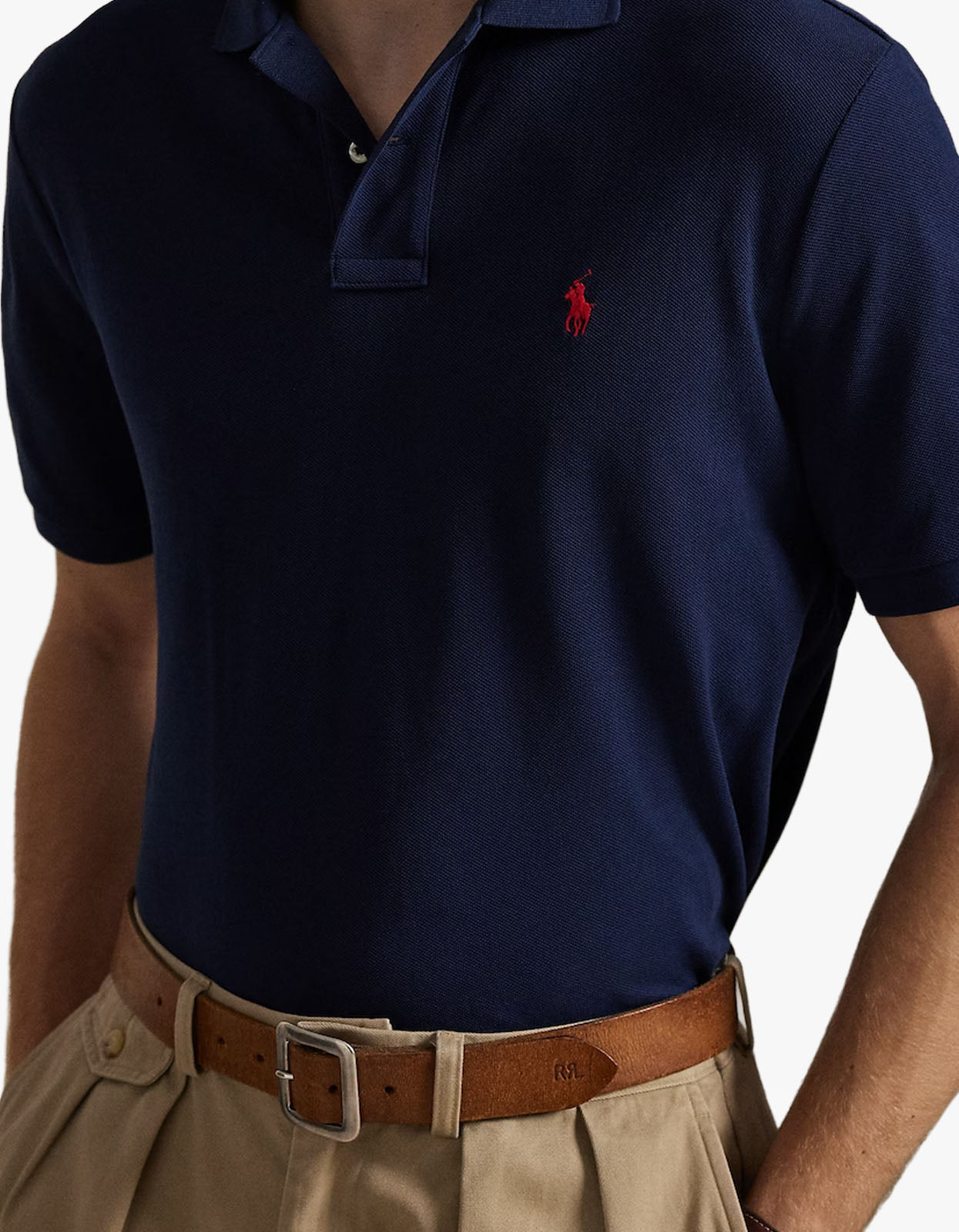 Classic Fit Mesh Polo Shirt - Newport Navy