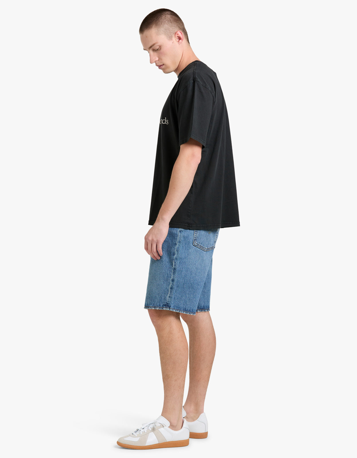 Boxy Serif Tee - Black