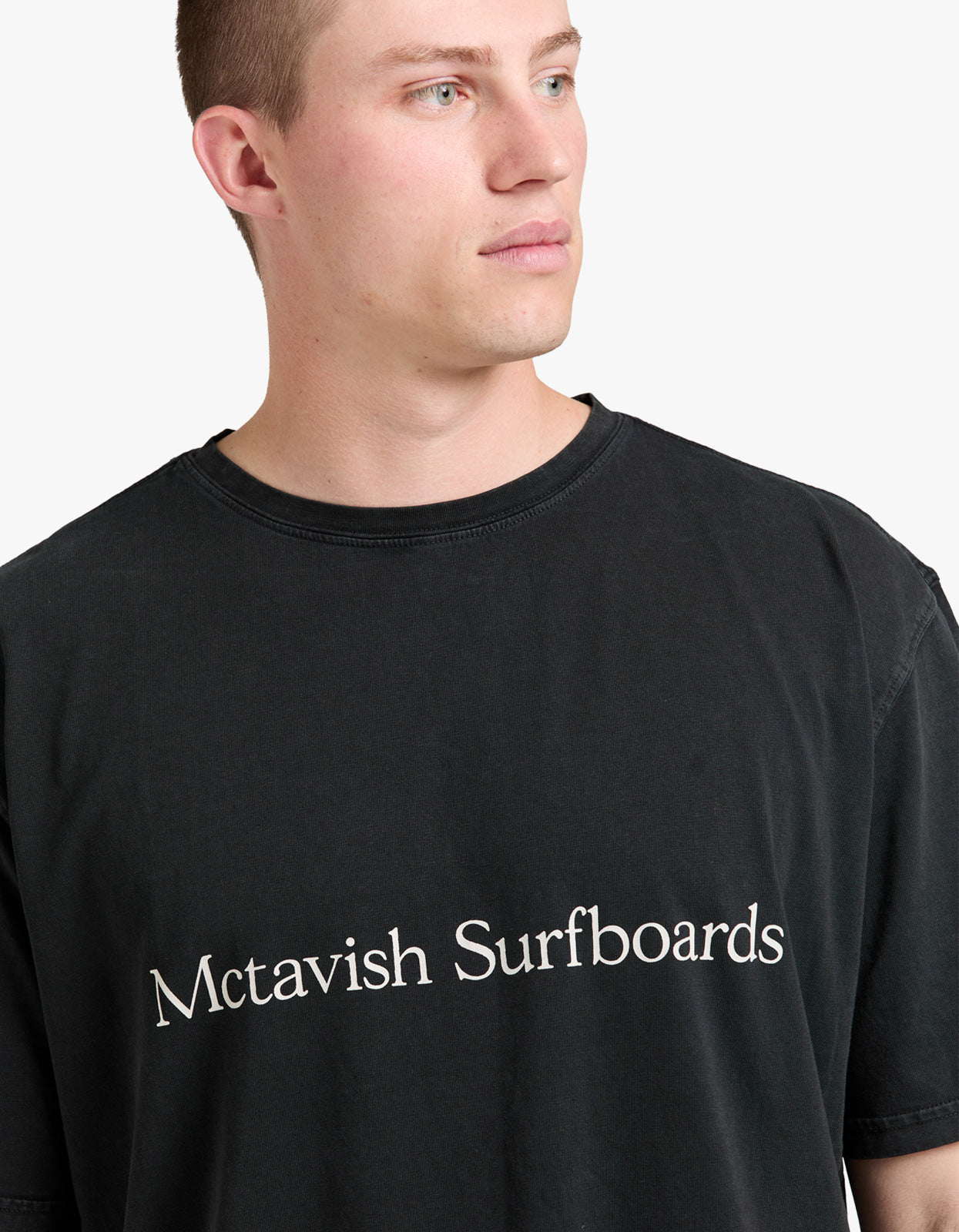 Boxy Serif Tee - Black