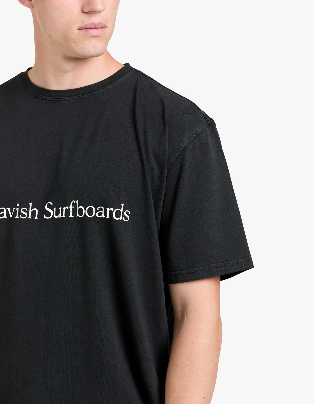 Boxy Serif Tee - Black