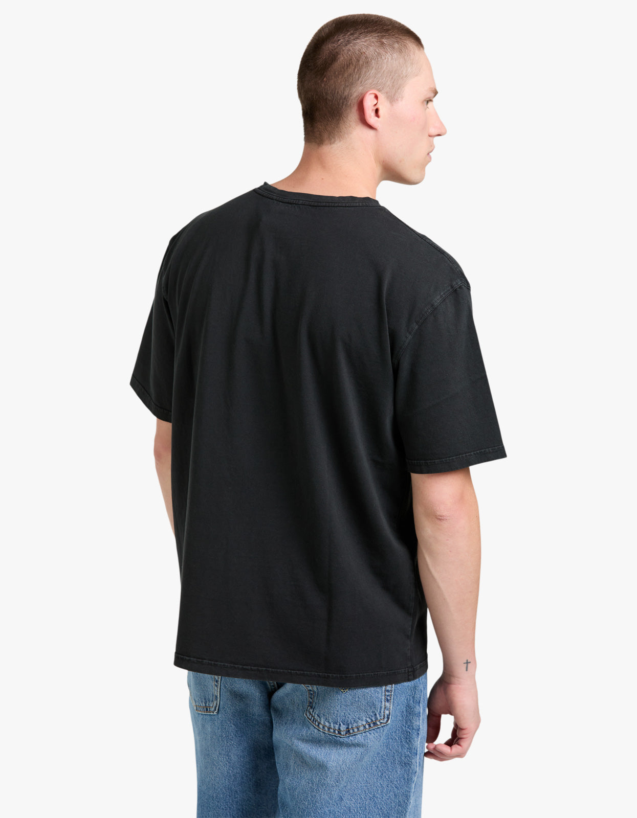 Boxy Serif Tee - Black