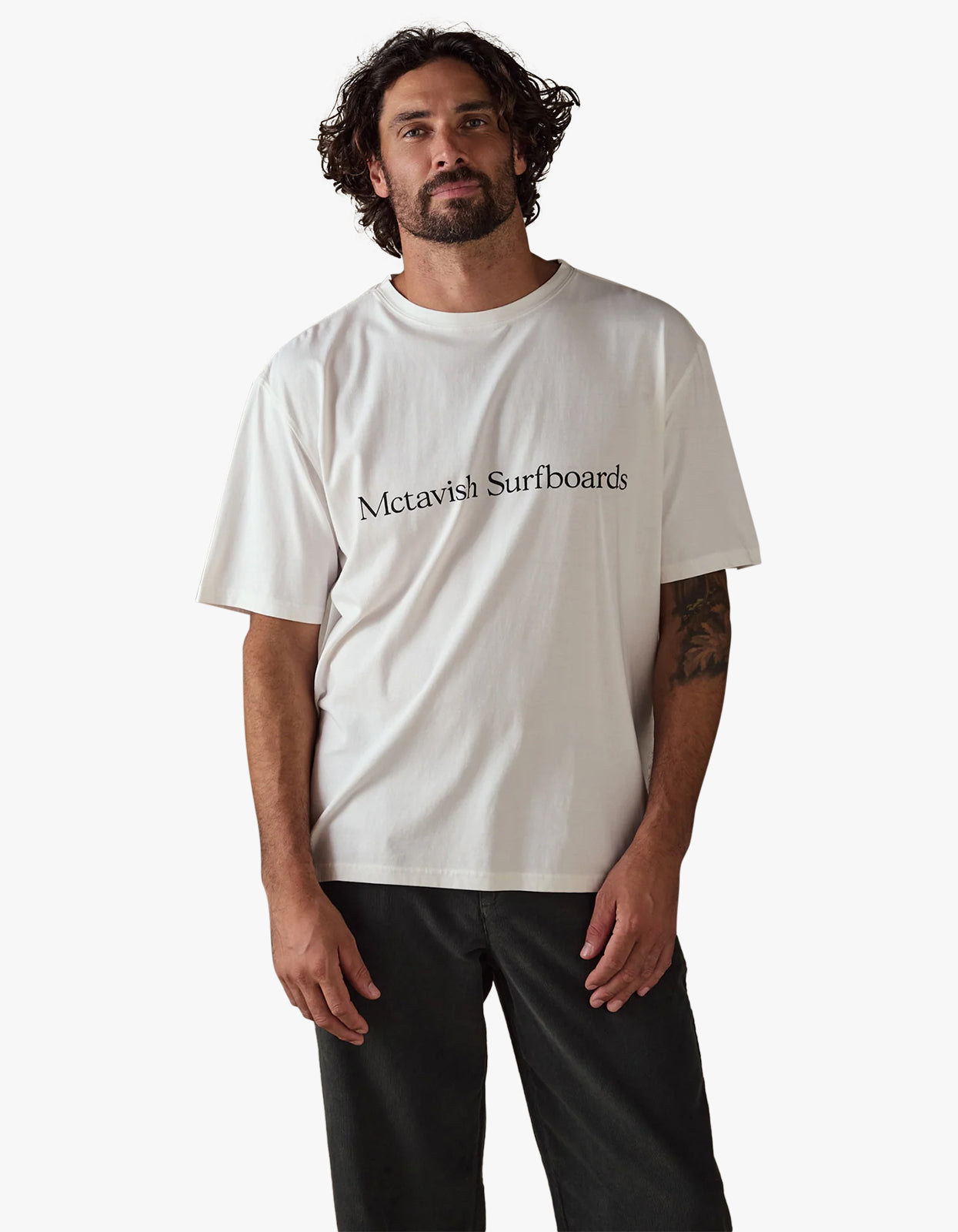 Boxy Serif Tee - White