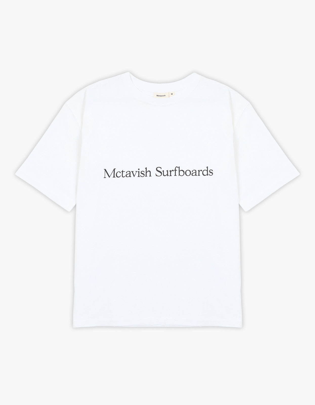 Boxy Serif Tee - White