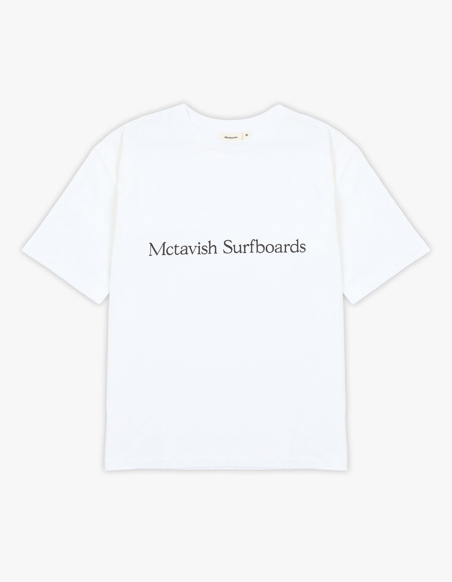 Boxy Serif Tee - White