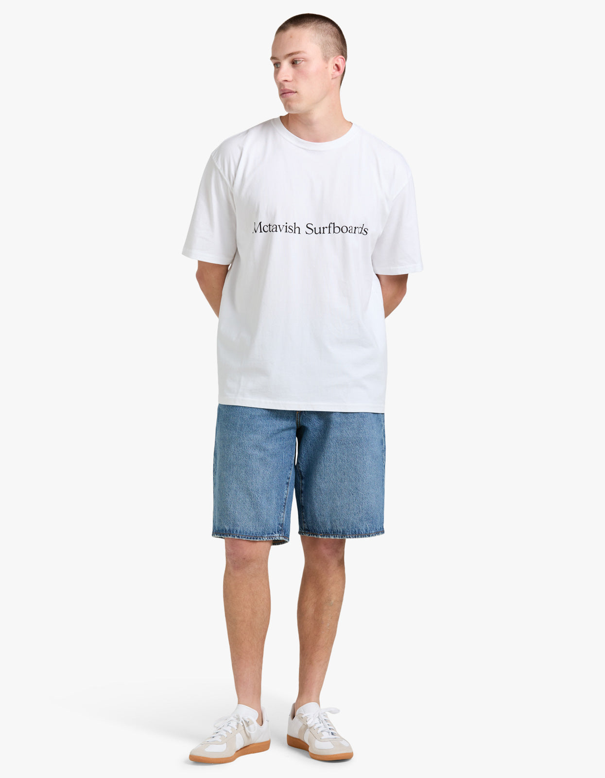 Boxy Serif Tee - White