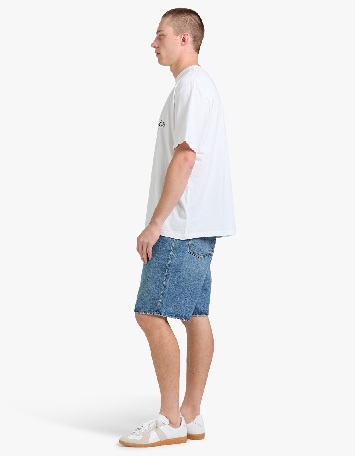 Boxy Serif Tee - White