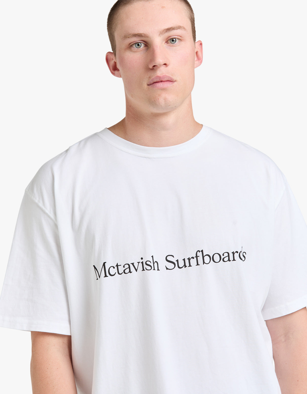 Boxy Serif Tee - White