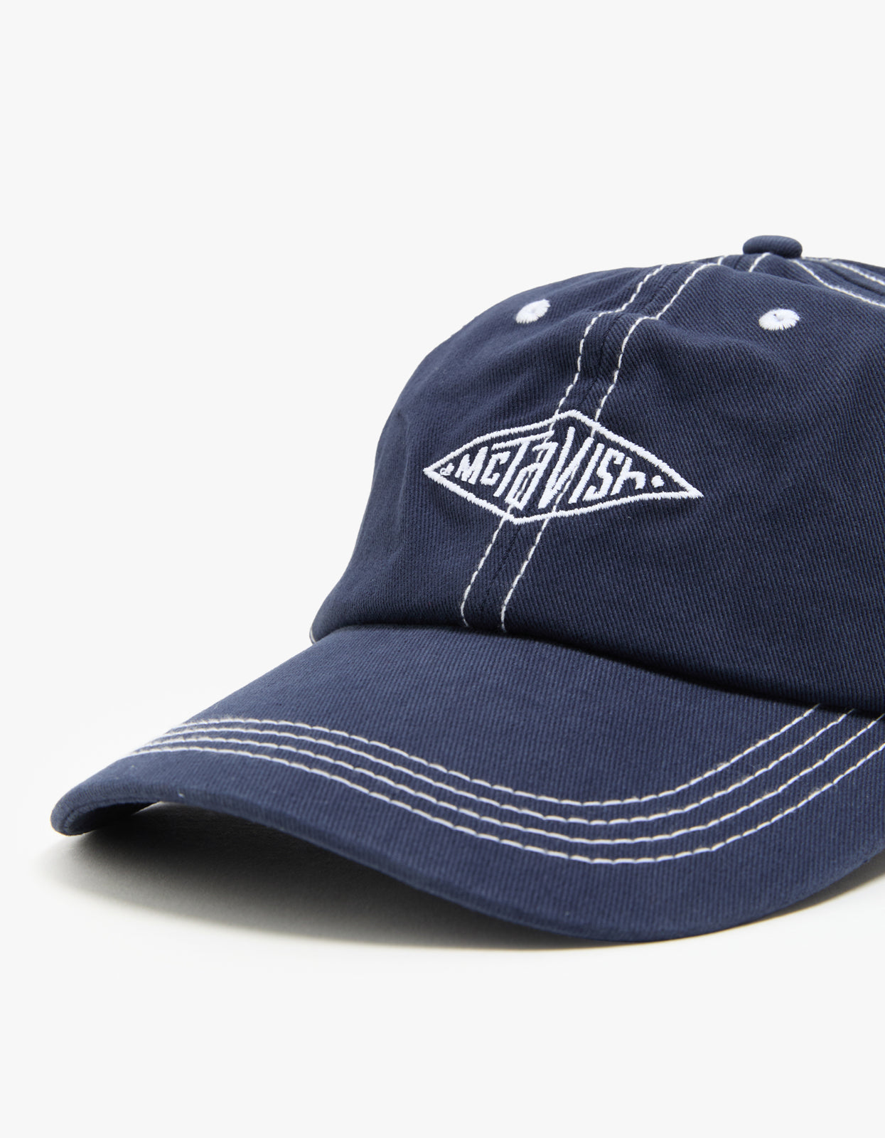 Stitched Diamond Cap - Dark Blue