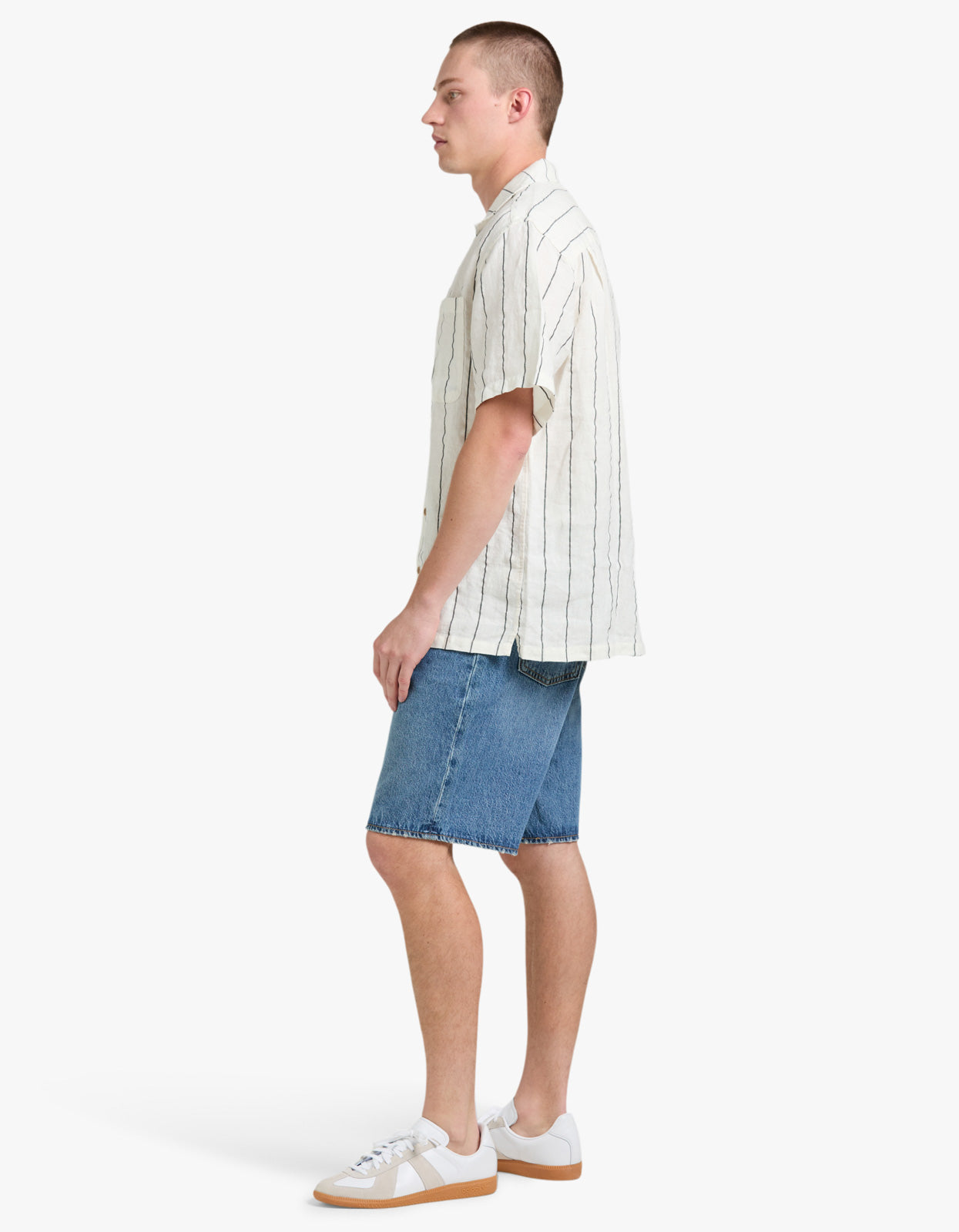 Linen Stripe Shirt - White Multi