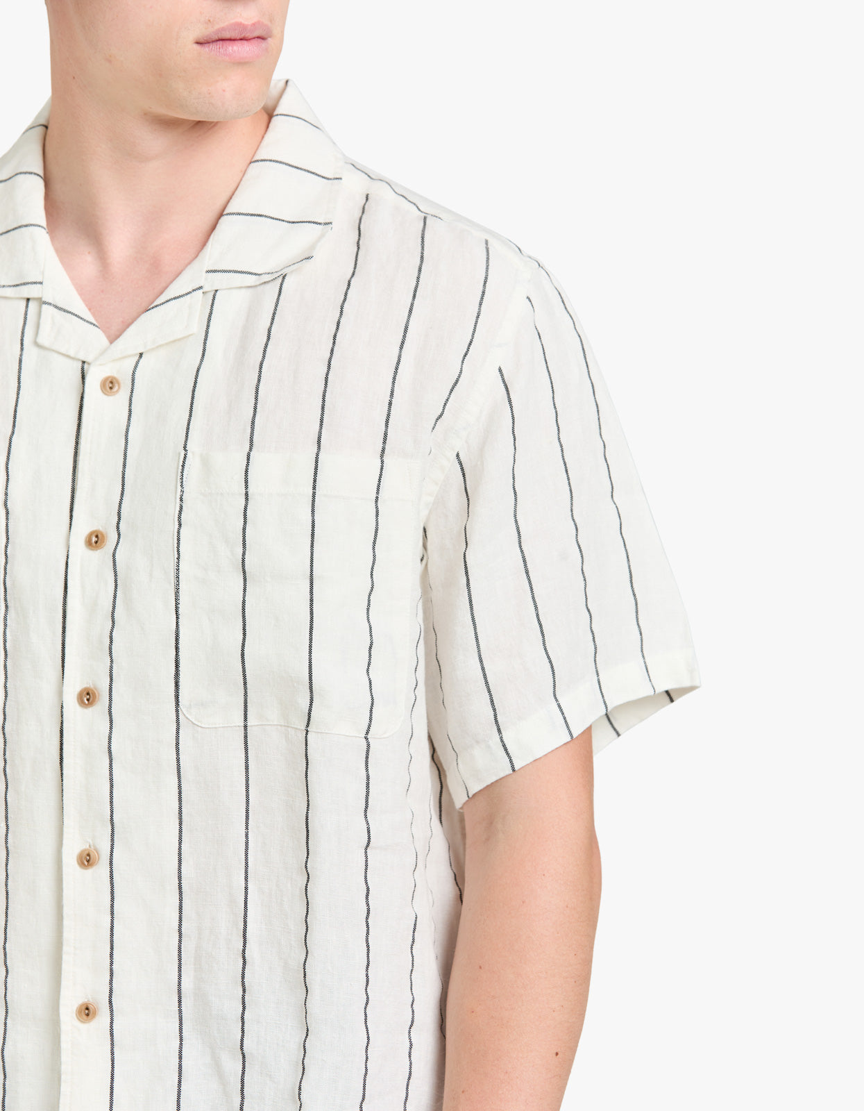 Linen Stripe Shirt - White Multi