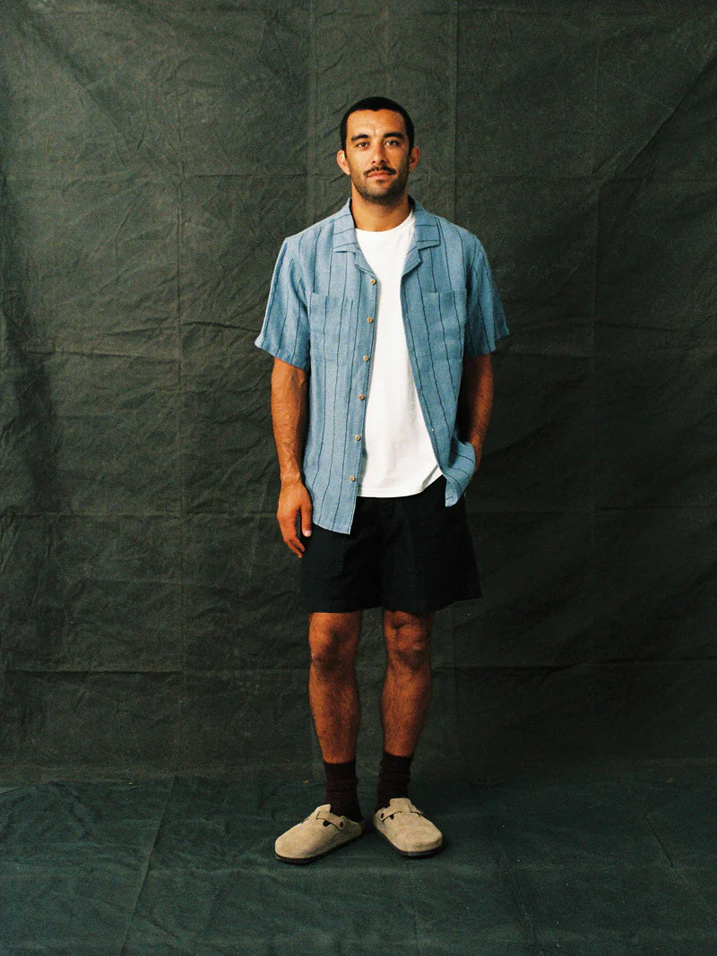 Linen Stripe Shirt - Blue Multi