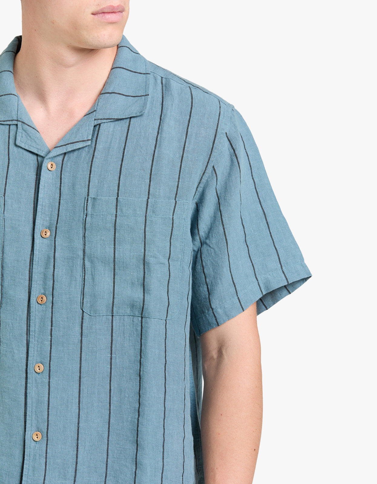 Linen Stripe Shirt - Blue Multi