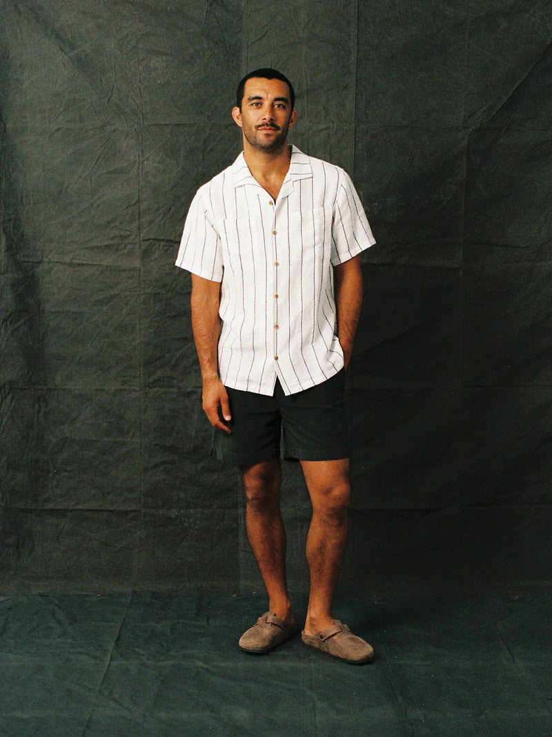 Linen Stripe Shirt - White Multi