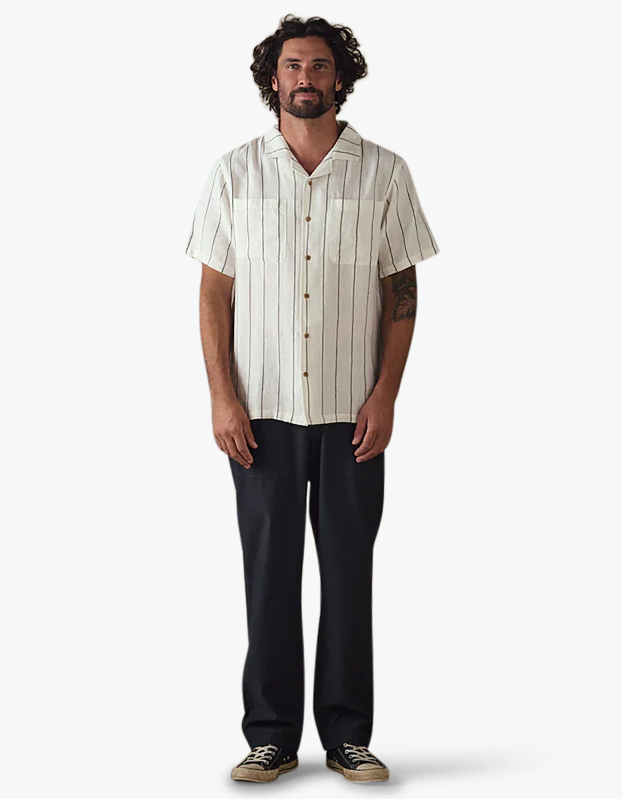 Linen Stripe Shirt - White Multi