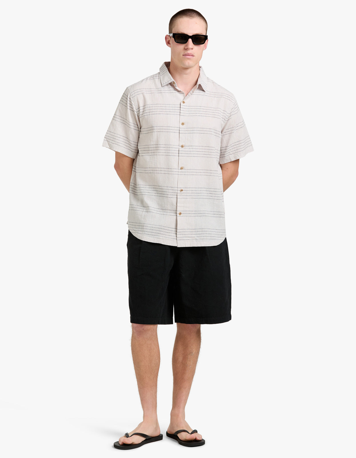 Hemp Shirt - White Multi